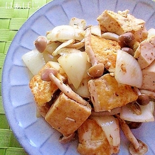 豆腐と玉ねぎのチャンプルー